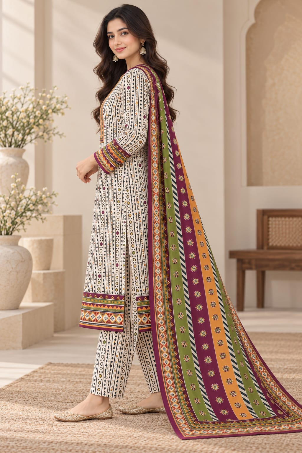 Premium Unstitched 3 Piece Cotton