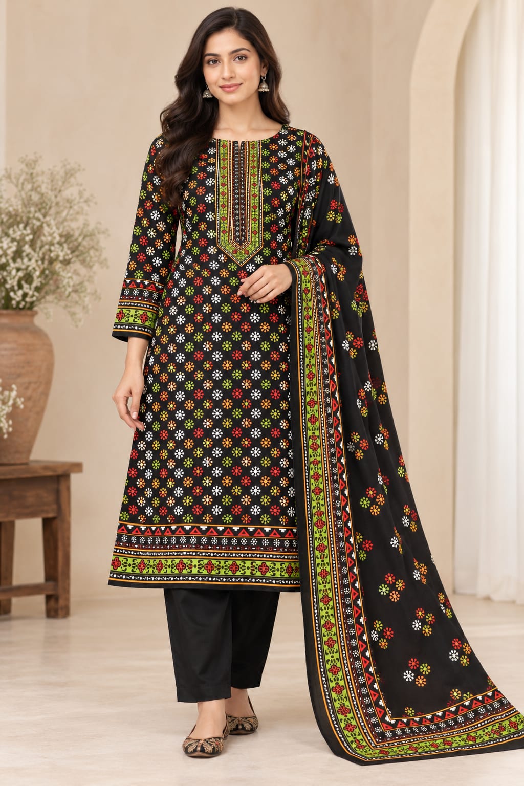 Premium Unstitched 3 Piece Bana Dora Linen