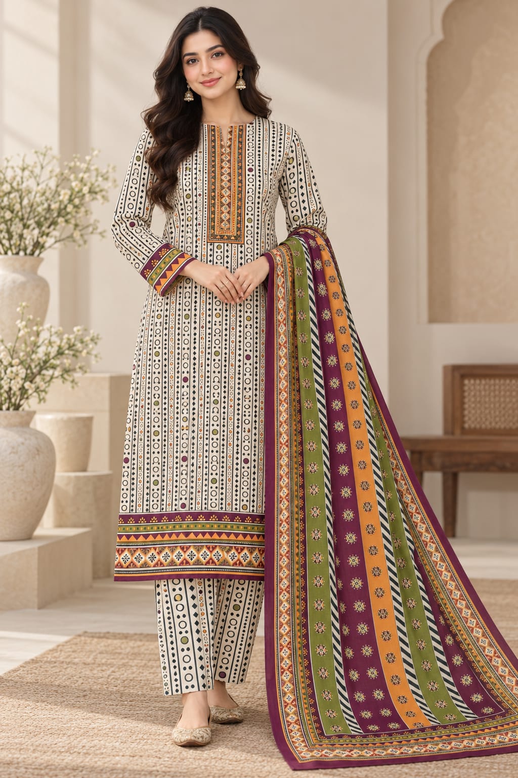Premium Unstitched 3 Piece Linen