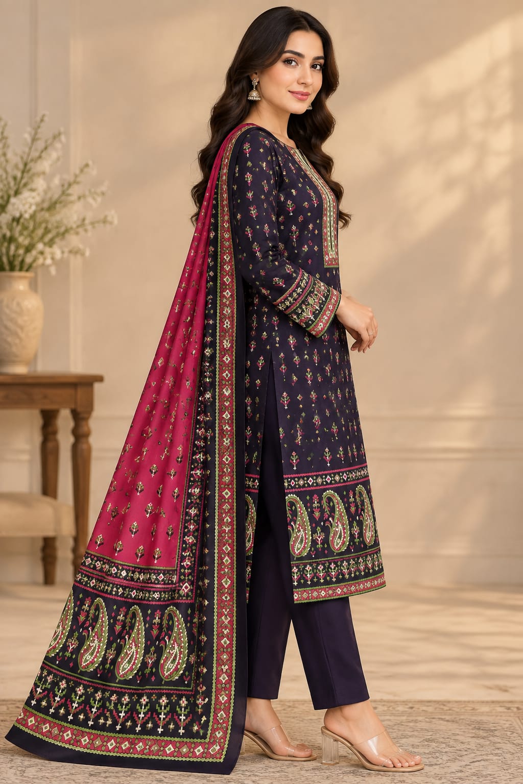 Premium Unstitched 3 Piece Linen