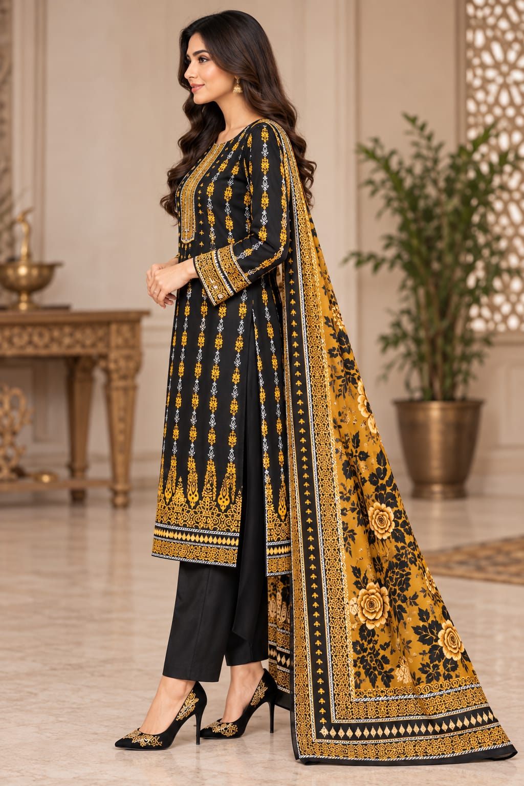 Premium Unstitched 3 Piece Bana Dora Linen
